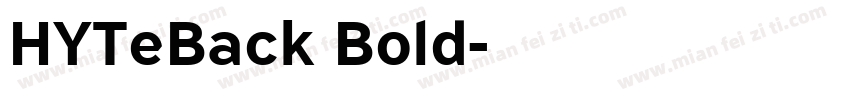 HYTeBack Bold字体转换